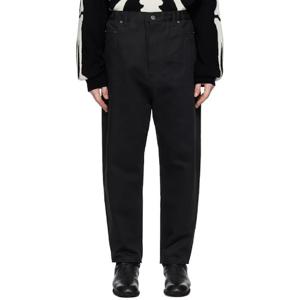 25 FW 타카히로미야시타 더솔로이스트 남성 블랙 슈퍼 루즈 핏 데님 진 242970M186000