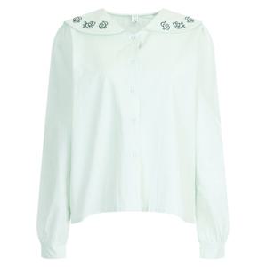 샵앤) 여성 봄신상 피터팬 둥근넥 면100 긴팔 셔츠 블라우스 SOM-WBL-20334-소라