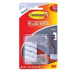 코맨드 17303 대 전선용 클립 1개 전선정리 선정리 케이블타이