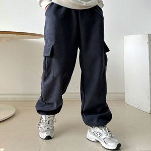 남자 골덴 바지 카고 팬츠 밑단 스트링 밴딩 건빵바지