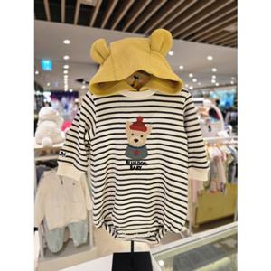 [블루독베이비] 25 FW(크림)미니망토 SET 바디수트(45A1360402)출산 백일 돌 선물 조카 유아 아가옷 우주복