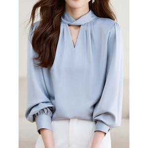 [예쎄][예쎄] 꼬임넥 리본타이 실크 블라우스 (S5SBL014A)