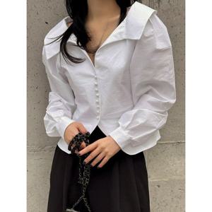 [예쎄][예쎄] 오픈 V넥카라 슬림핏 블라우스 (S5SBL025A)