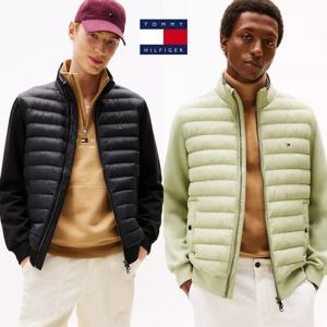 타미힐피거 TOMMY HILFIGER MW41329 남자 믹스 미디어 맨투맨 경량 패딩 자켓