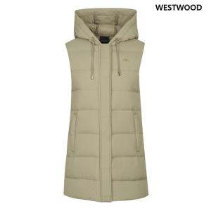 [웨스트우드] 여성 롱 후드 덕다운 베스트 조끼 WM4WCDV632