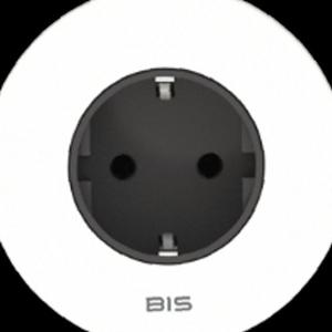 BIS 빌트인 가구 매입 콘센트 원형 BIS-W401 화이트