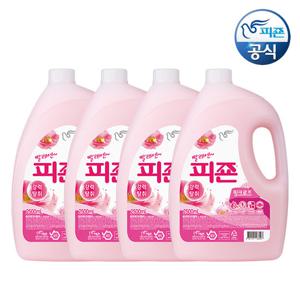 피죤 섬유유연제 핑크로즈 2.5L 용기 x 4개