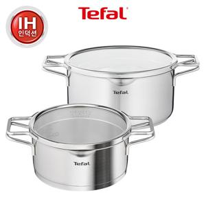 테팔 인덕션 스텐 노르디카 냄비2종(양수20+곰솥24)
