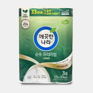 깨끗한나라 순수프리미엄 LONG 33m 30롤