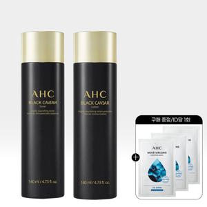 AHC 블랙캐비어 기초 2종 (교차선택 가능)+(증정)에센셜 마스크팩 25g 3매