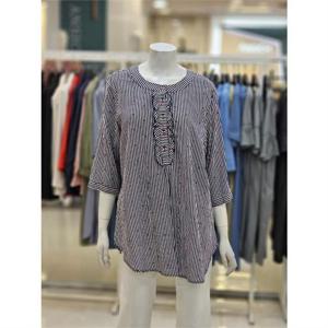 아르테 세이브존07 여성 스트리이프 라운드넥 여름 셔츠 DMBCWB690