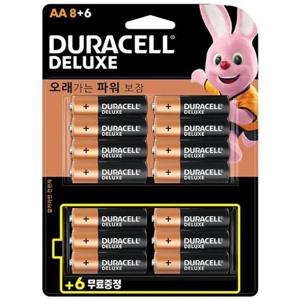 듀라셀 디럭스 알카라인 건전지AA 14입 건전지