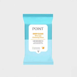 포인트 딥클린 올인원 클렌징 티슈 30매 클렌징티슈 클렌징워터 클렌징오일 클렌징폼 클렌징밤 아이리무버