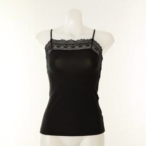 [와코루] 면스판 레이스 끈런닝 (WLG2529-BK)