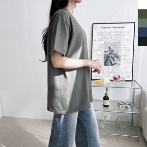 샵앤) 여성 빅사이즈 라운드넥 반팔 티셔츠 WDM-WSH-KQQ006W