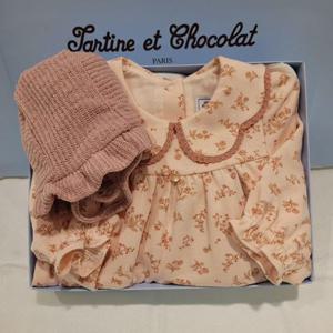 쇼콜라 로이플라워슈트모자세트 (TTOWBO022P)가을겨울여아외출출산백일선물