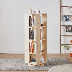 [착불배송] CZ101 레드파인 원목 4단 회전 책장 400 1color 4단책장 4단회전책장 4단교구장 회전책장 원목책장 원목회전책장 교구장 원목교구장 수납책장