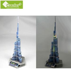 크래커) 챔버아트 3D입체퍼즐 LED브르즈할리파 보드게임 나노블럭 종이접기 퍼즐 키덜트 인생게임 돌림판 아이클레이 3D입체퍼즐 교구 어린이집