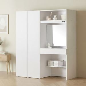 아씨방가구 마일 터치 행거 싱글+수납 화장대 옷장 세트 1600