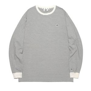 LEE 베이직 스트라이프 긴팔 티셔츠 B1 LE2503LT04 IV GN BR