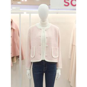 [숲]라운드넥 트위드 니트 자켓(OBBJKT1)