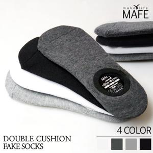 메이프 남자 여자 메쉬 더블쿠션 페이크삭스 덧신 5족