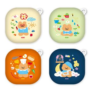 9C9C 곰돌이 일상 갤럭시 버즈2/프로/라이브 하드케이스