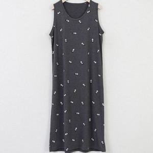 빅사이즈미시옷 3070339S 여성큰옷 팬더 나시 원피스