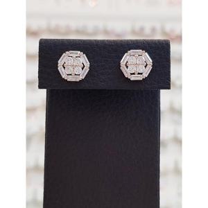 볼라레 세이브존03 볼라레 육각 큐빅 볼드 귀걸이 SAV(spe1154)