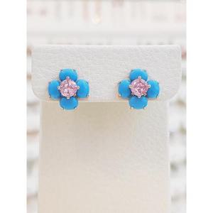 볼라레 세이브존03 볼라레 볼륨 터키석 오닉스 에나멜 은침귀걸이 SAV(spe1155)