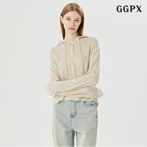 [GGPX]후드 무지 니트 가디건 (GOACK012D)
