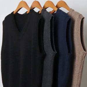 심플 니트 레이어드 조끼 312J528S 빅사이즈 여성