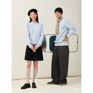 [빈폴멘] [Esssential] 코튼 케이블 니트  스카이 블루 (BC5151E05Q)