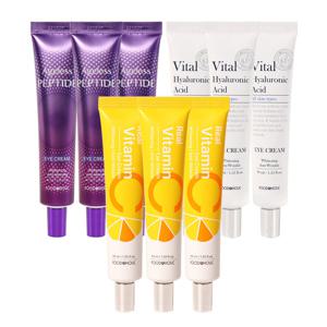 대용량 주름개선 아이크림 40mlX3 /에이지리스 펩타이드.히알루론.비타민C 미백 택1