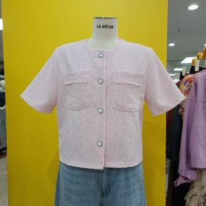 르피타 DP01 반팔트위드 재킷 L252UJK501