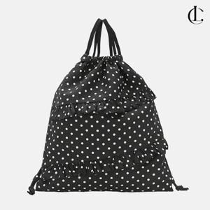 엘케이트 여성 복조리가방 스트링백팩 태블릿수납 경량 도트 프릴 보부상백 LAIN028