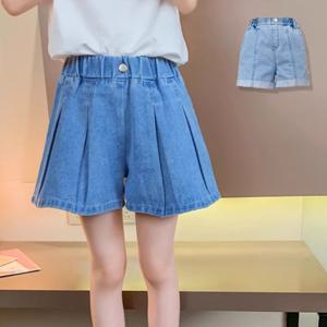 [엠케이] 중청라인 아동 데님 밴딩바지 치마반바지 2종 205790