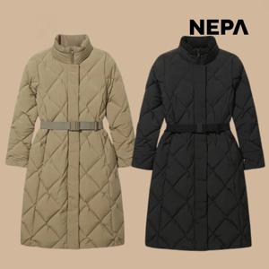 네파 여성 겨울 코트형 롱패딩 허리벨트 구스 다운 자켓 7L82065