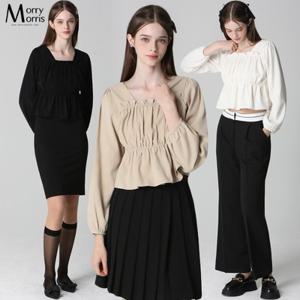 [더블유쇼핑][모리모리스(Morry Morris)] 누텔라 셔링 블라우스_