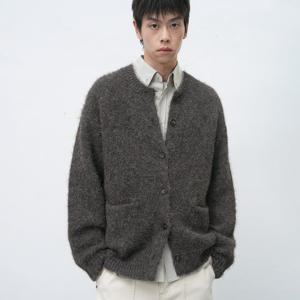 MAN 울 블랜드 헤어리 루즈핏 가디건 [BROWN] / SBE4M04012