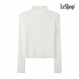 [르샵] 플라워 레이스 하이넥 블라우스 (BP9BL020A)