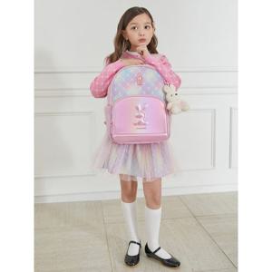 [빈폴키즈] 모노그램 몰드형 책가방 2SET  라이트 핑크 (BI61D4G08Y)