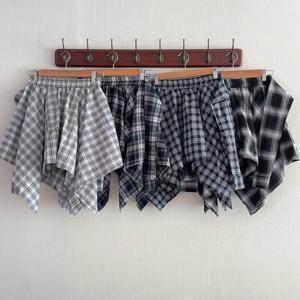 나야홍 / 빅사이즈치마 V649L511 체크끈묶스타일스커트 TC