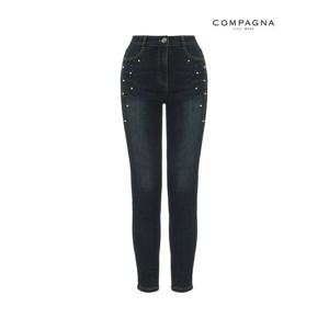[꼼빠니아][꼼빠니아]사이드 진주 데님 팬츠-CW22PY2002169C