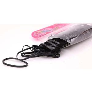 Rainbow 레인보우 올블랙 칼라 머리고무줄 머리끈