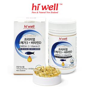 [하이웰] 오메가3 비타민D 300캡슐 1통 (100일분)