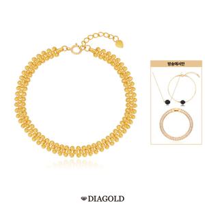 디아골드 24K 순금 럭스체인 팔찌 +14K 오닉스 목걸이,팔찌세트+테니스팔찌