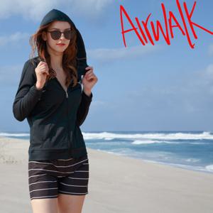 에어워크서프 여성래쉬가드세트 2피스 YAWe5216_BK+LAWe5109_BK