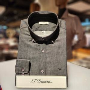 듀퐁셔츠 SE4SM21LS336SDY 24SS 컴포터블 라인 순면 버튼다운 캐쥬얼 슬림 핏 긴팔 셔츠