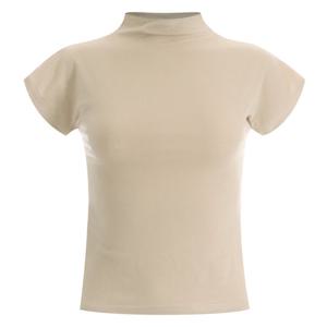 반목 국산 여성 터틀넥 스판 캡소매티 RNF-WSH-11859-베이지